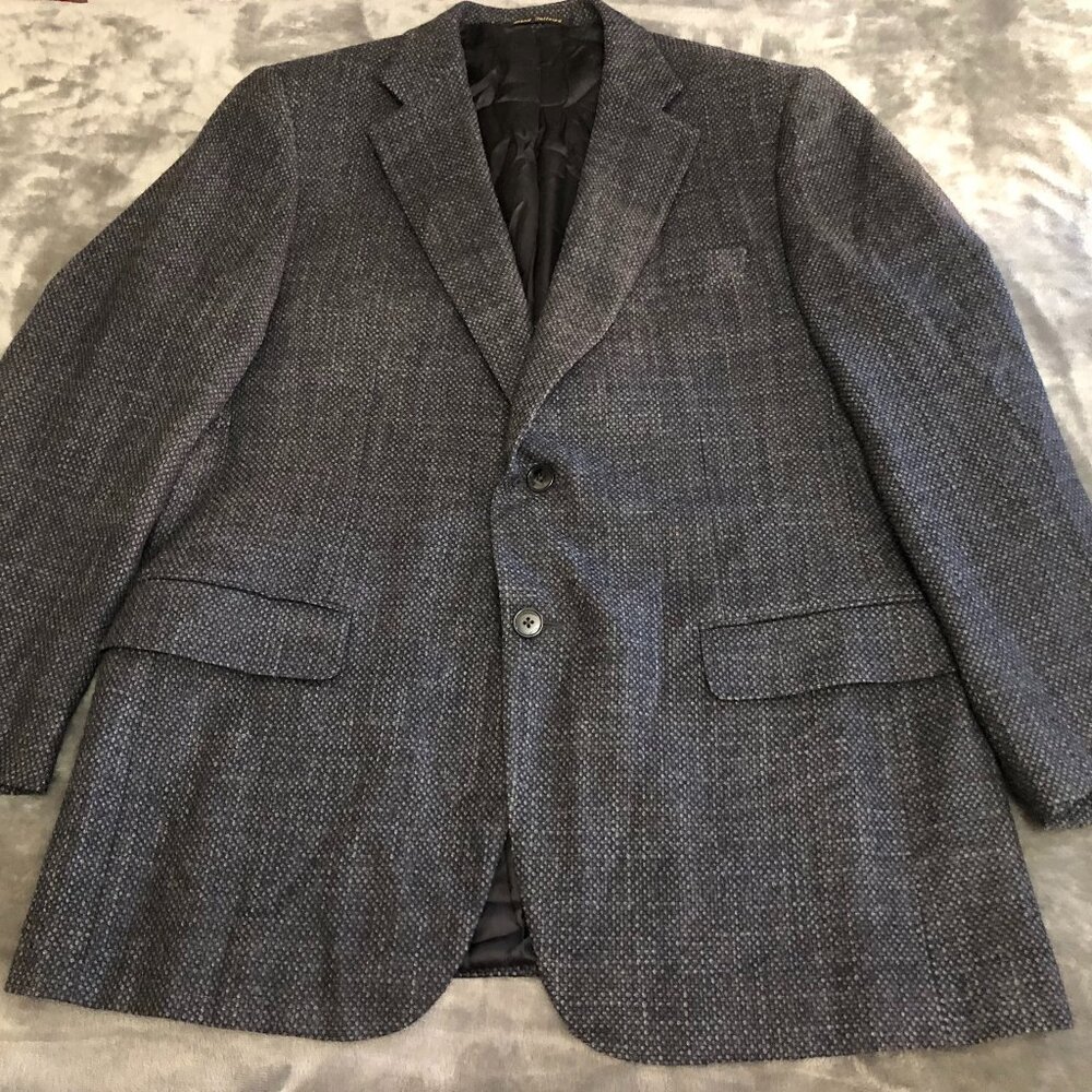 Ravazzolo Men’s Blazer-Size 52-Plaid Silk Cashmere Linen -Hand-Tailored in Italy